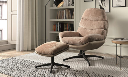 Fauteuil + pouf